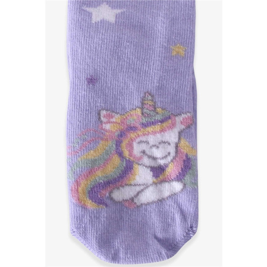 Girl's Socks Unicorn Lilac (1-10 Years)