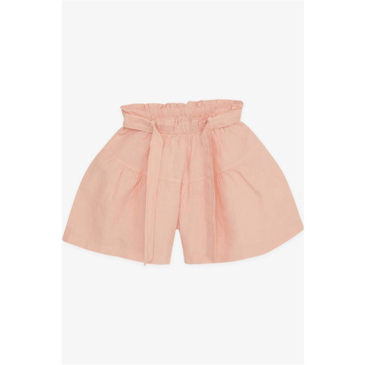 Girl Shorts Salmon With Elastic Waist (10-14 Ages)