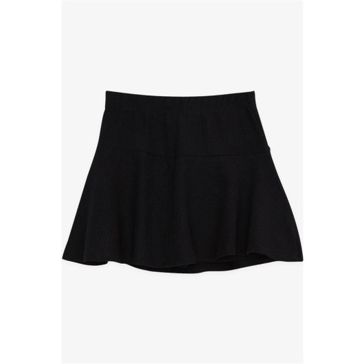 Girl's Shorts Skirt Basic Black (6-12 Years)