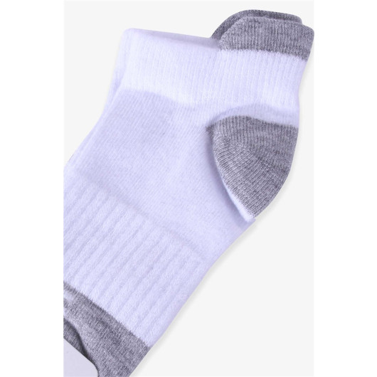 Girl's Sporty Booties Socks Gray (1-2-13-14 Age)