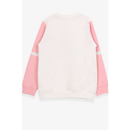 Girls' Sweatshirt With Shiny Text In Acro Color (8-14 Years)