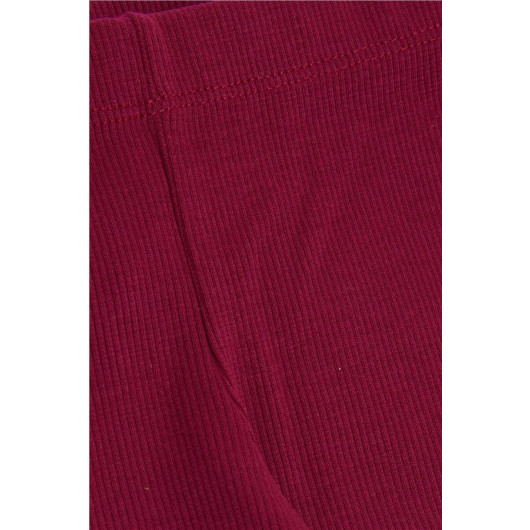 Girl's Tights Ribbed Basic Cherry Rosy (Ages 3-8)