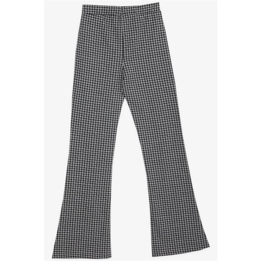 Girls Trousers Crobar Pattern Black (9-14 Years)