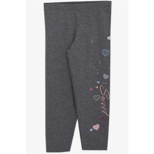 Girl's Tights Set Cute Girl's Printed Heart Pink (2-6 Years)