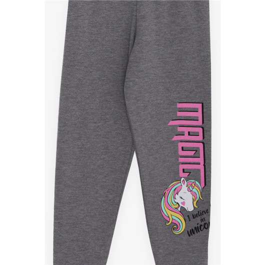 Girl's Tights Suit Unicorn Printed Powder (1.5-5 Years)
