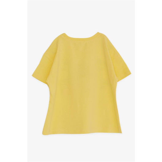 Girl's T-Shirt Printed Yellow (8-14 Years)