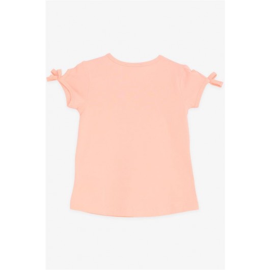 Girls Orange Sequined T-Shirt (2-6Yrs)