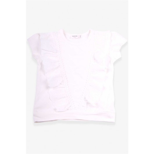 Girl's T-Shirt Guipure Ecru (1.5-5 Years)
