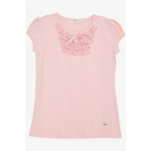 Girl's T-Shirt Guipure Pink (4-8 Years)