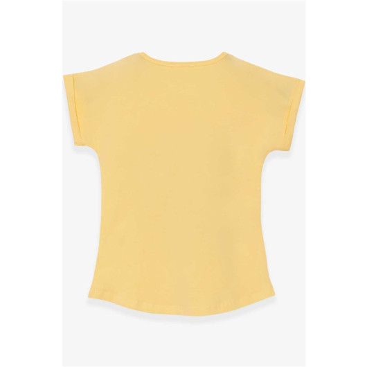 Girl's T-Shirt Girl's Printed Yellow (9-14 Years)
