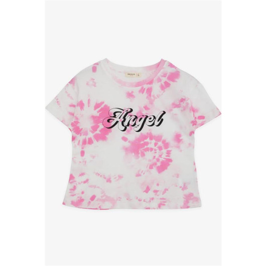 Girl's T-Shirt With Text Print White (8-14 Years)