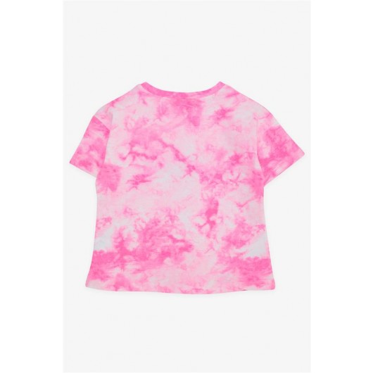 Girl's T-Shirt Letter Printed Neon Pink (8-14 Years)