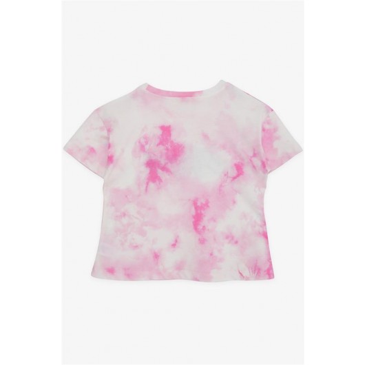 Girl's T-Shirt With Text Print Pink (8-14 Years)