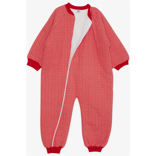 Girl's Sleeping Bag Patterned Red (Age 5-7)
