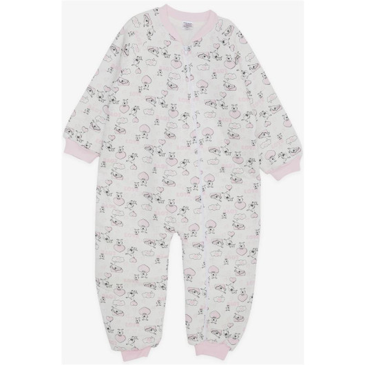 Girl's Sleeping Bag Love Themed Cute Puppy Patterned White (Age 5-7)