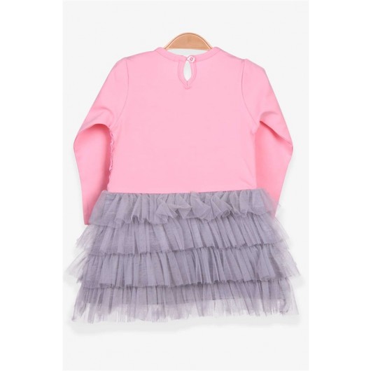 Girl's Long Sleeve Tulle Gooder Dress Reveal Pink (1.5-4 Years)