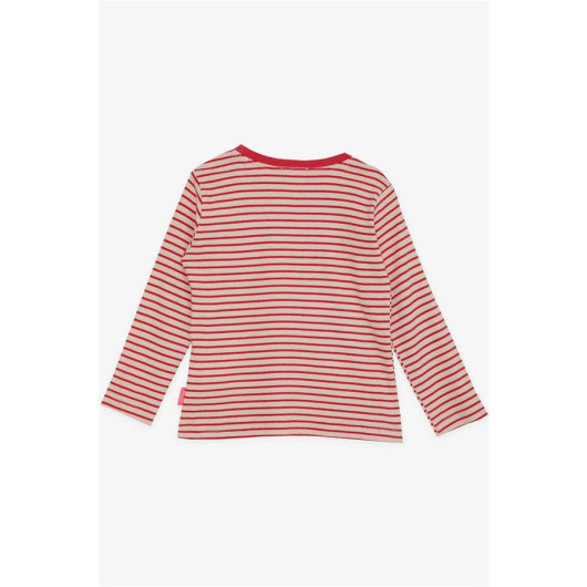 Girl's Long Sleeve T-Shirt Striped Mixed Color (Age 3-7)