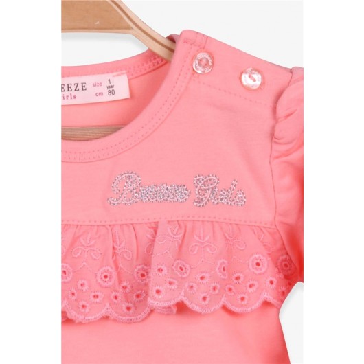 Girl Long Sleeve T-Shirt Guipure Salmon (1-4 Years)