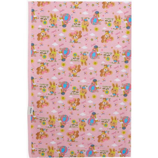 Newborn Baby Blanket Spring Themed Animal Pattern Pink