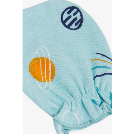 Newborn Baby Gloves Patterned Water Green (Standard)