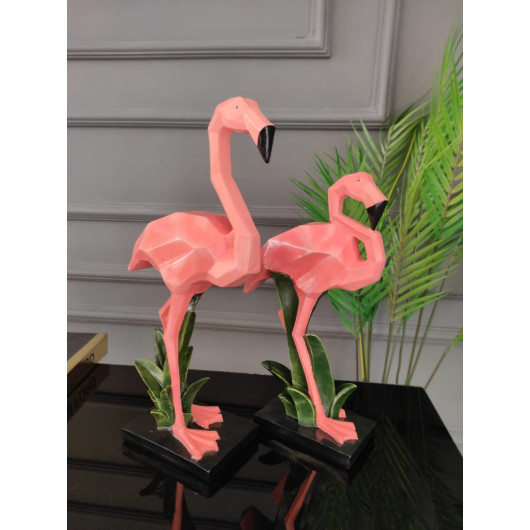 Decorative Set Of Two Pieces Of Flamingo, Light Orange