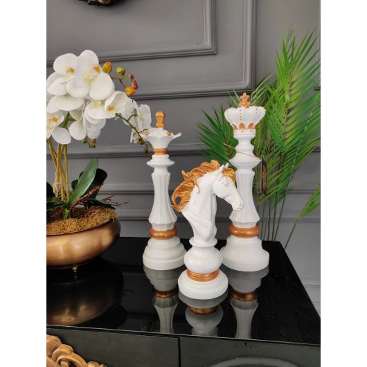 Chess Decoration Set Of 3 Pieces (King-Minister-Horse)