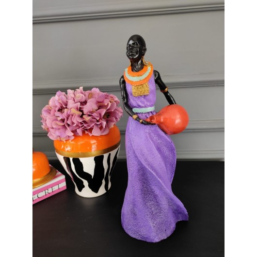 African Woman Bust Statue, African Sculpture, Decorative Figurine, Home Office Decor