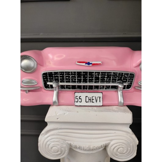 Chevrolet Car Design Wall Decor, For Classic Car Lovers, Pink Color