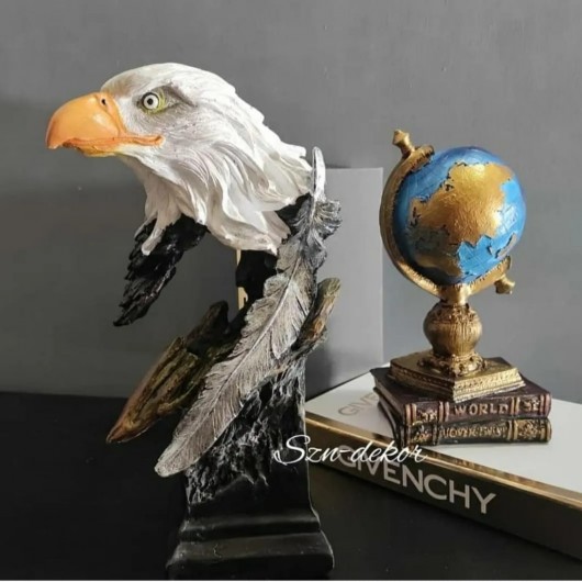 Decorative Piece In The Shape Of An Eagle - Home And Office Decor - Black Color