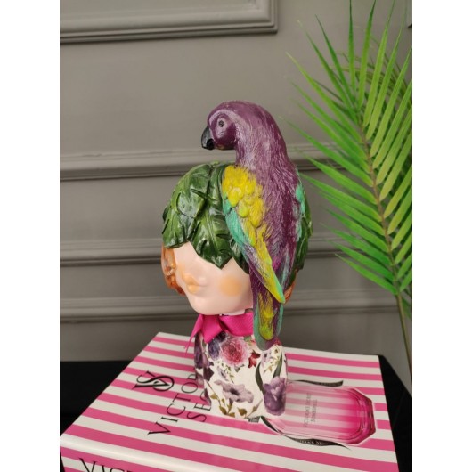 Girl And Parrot Decorative Piece, Decorative Girl With Parrot Figurine, New Year's Gift