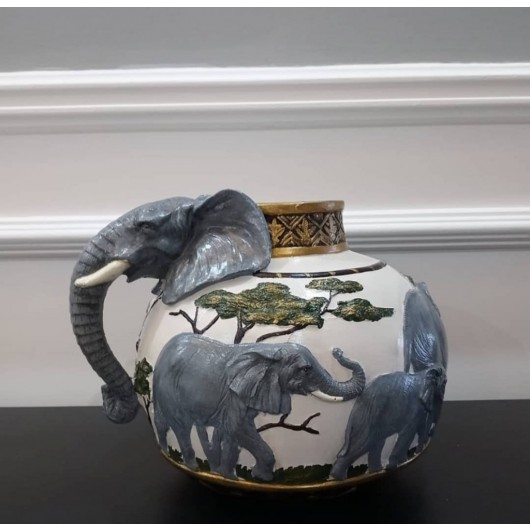 3D Elephant Vase/Vase, Safari Themed Vase