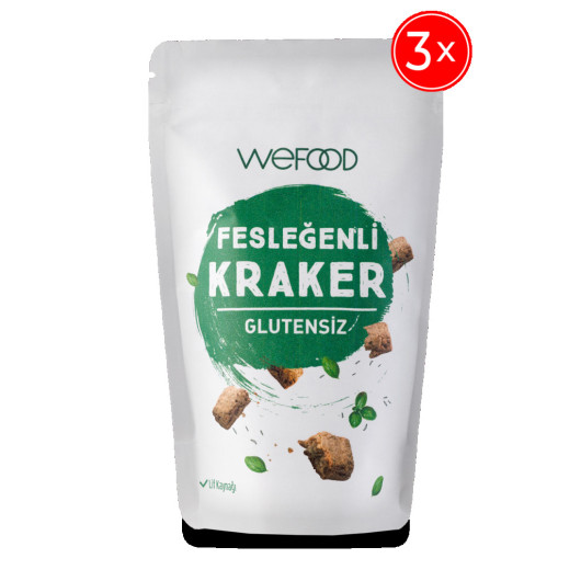 Wefood Basil Cracker 40 Gr 3-Pack