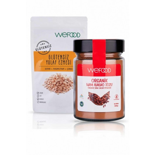 Wefood Gluten Free Oatmeal 300 G + Organic Raw Cocoa Powder 140 G