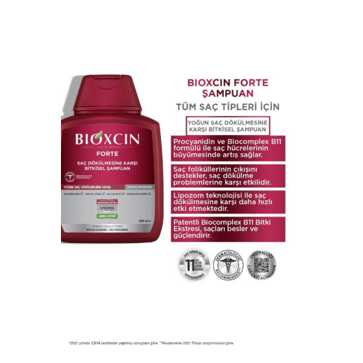 Bioxine Shampoo For Hair Loss, Shampoo For All Hair Types, 3 X 300 Ml