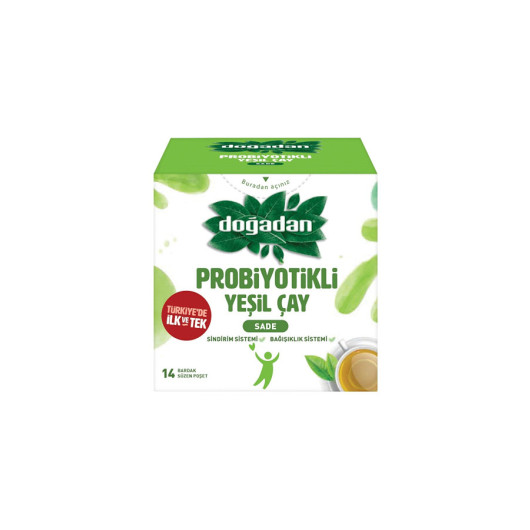 Probiotic Green Tea Plain 14 Filtered Bags