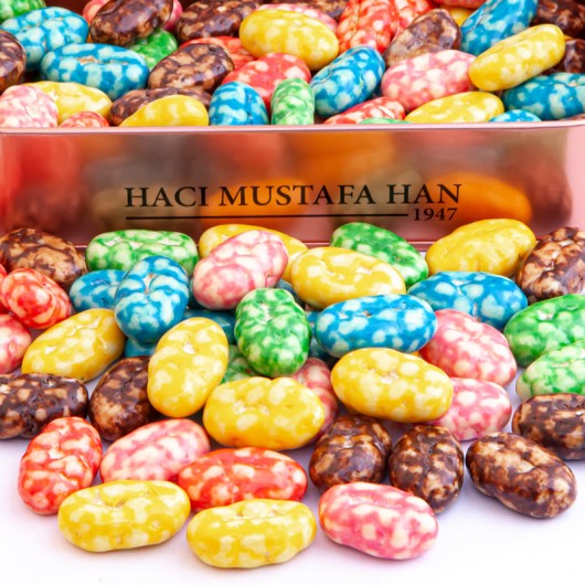 Turkish Dragee Biscuits In Metal Box By Haji Mustafa Khan 270 Gr