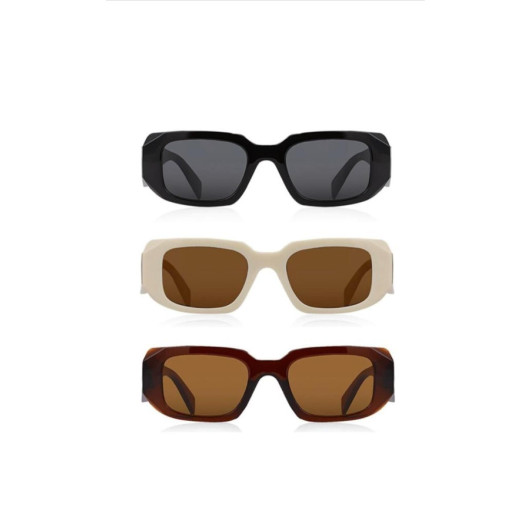 نظارات شمسية للجنسين مجموعة من 3 قطع
