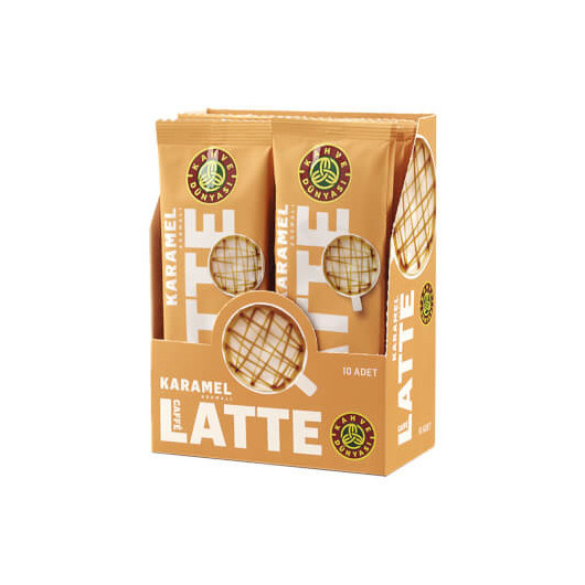 Hot Caramel Flavored Caffe Latte 10 Pack