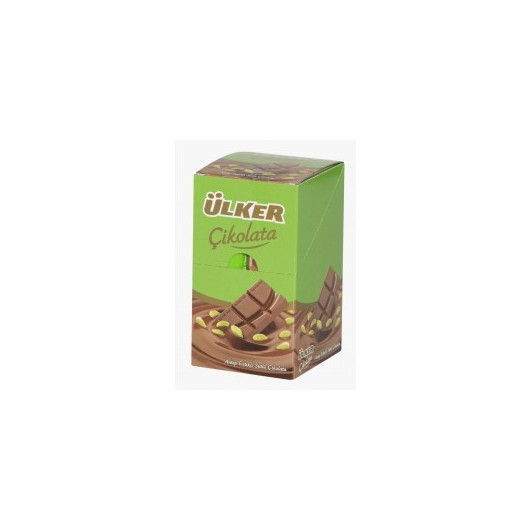 شوكولاتة أولكر التركية بالفستق 12 قطعة 30 غرام