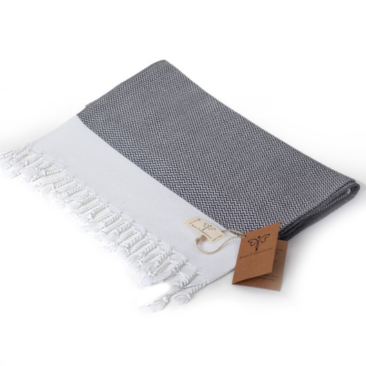 Smyrna 100% Cotton, 2-Pack Hand, Face And Foot Towel, Peşkir 40*100 Cm Orientina Pattern Smoked