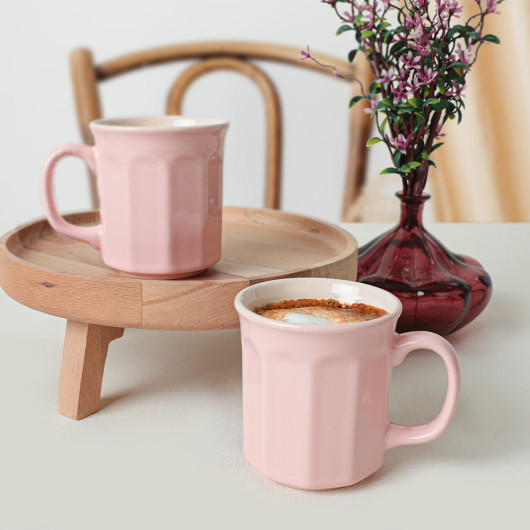 Light Pink/Cream Herakles Mug 9 Cm 6 Pieces 550/030
