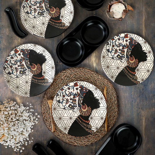 African Women Breakfast Set 17 Pieces For 6 Persons