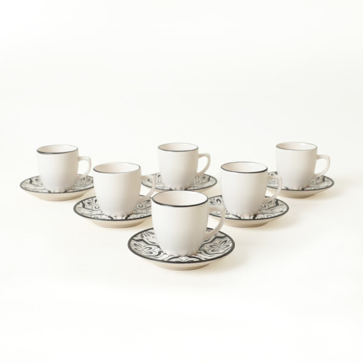 طقم فناجين قهوة 12 قطعة ل 6 أشخاص