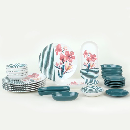 Blue Line Breakfast Set 28 Pieces For 6 Persons