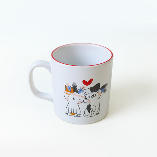 Cat Love Cylinder Mug 10 Cm