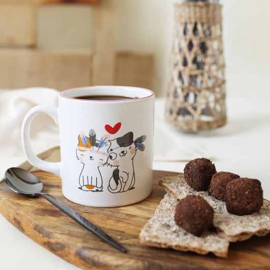 Cat Love Cylinder Mug 10 Cm