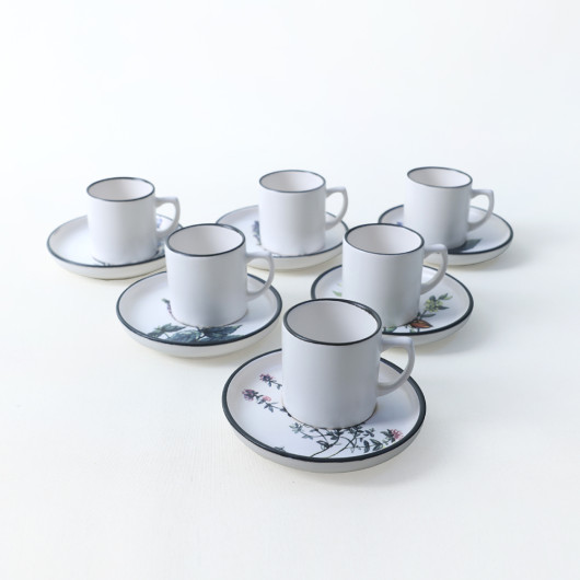 Flower Garden Coffee Set 12 Pieces For 6 People