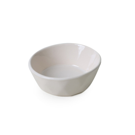 Cream Crystal Snack Sauce Bowl 12 Cm 6 Pieces