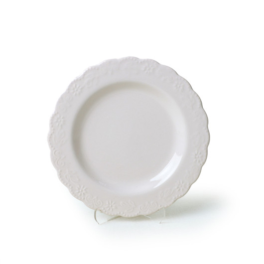 Cream Tango Cake Plate 21 Cm 6 Pieces