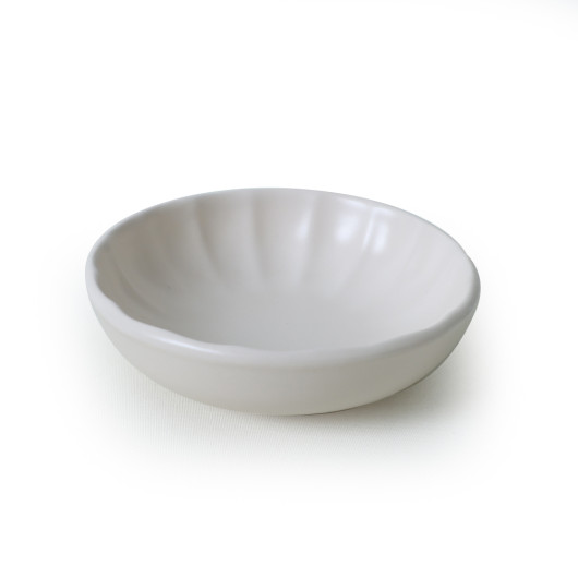 Matte Cream Sirius Snack Sauce Bowl 12 Cm 6 Pieces